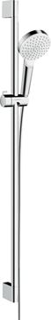 HANSGROHE CROMETTA 1JET sprchová souprava 3-dílná, ruční sprcha pr. 100 mm, tyč, hadice, EcoSmart, bílá/chrom