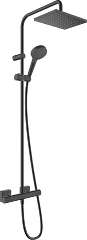 HANSGROHE VERNIS SHAPE SHOWERPIPE 230 sprchový set s termostatickou baterií, horní sprcha, ruční sprcha se 2 proudy, tyč, hadice, EcoSmart, matná černá 26097670 Obrázek - Hlavní obrázek