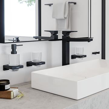 HANSGROHE ADDSTORIS dávkovač tekutého mýdla, sklo, matná černá 41745670 Obrázek - fotka