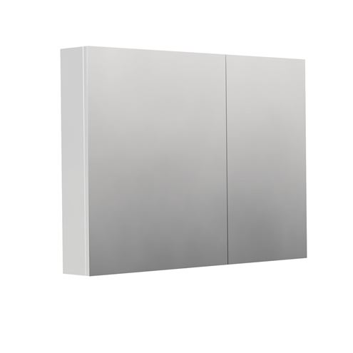 INTEDOOR BARI zrcadlová skříňka 100x72x14 cm, s vypínačem a el. zásuvkou, MDF, lesklá bílá BAZS100A0016 Obrázek - Hlavní obrázek