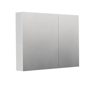 INTEDOOR BARI zrcadlová skříňka 100x72x14 cm, s vypínačem a el. zásuvkou, MDF, lesklá bílá
