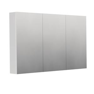 INTEDOOR BARI zrcadlová skříňka 120x72x14 cm, s vypínačem a el. zásuvkou, MDF, lesklá bílá