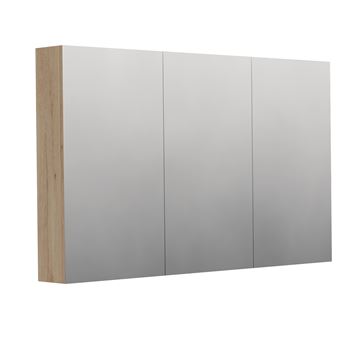 INTEDOOR BARI zrcadlová skříňka 120x72x14 cm, s vypínačem a el. zásuvkou, MDF, dub anniversary