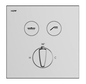 NDW SWISS BOX podomítková termostatická baterie, pro 2 spotřebiče, chrom