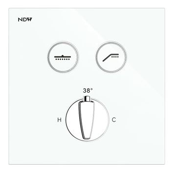 NDW SWISS BOX podomítková termostatická baterie, pro 2 spotřebiče, bílá