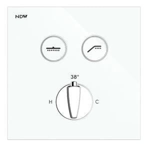 NDW SWISS BOX podomítková termostatická baterie, pro 2 spotřebiče, bílá