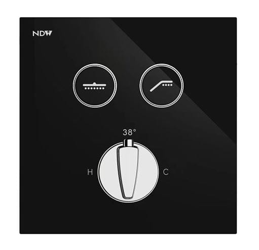NDW SWISS BOX podomítková termostatická baterie, pro 2 spotřebiče, černá PM10158/B Obrázek - Hlavní obrázek