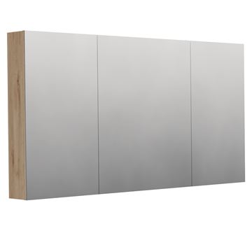 INTEDOOR BARI zrcadlová skříňka 140x72x14 cm, s vypínačem a el. zásuvkou, MDF, dub anniversary