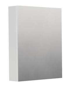 INTEDOOR BARI zrcadlová skříňka 60x72x14 cm, s vypínačem a el. zásuvkou, panty vlevo, MDF, lesklá bílá