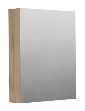 INTEDOOR BARI zrcadlová skříňka 60x72x14 cm, s vypínačem a el. zásuvkou, panty vlevo, MDF, dub anniversary