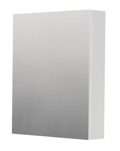 INTEDOOR BARI zrcadlová skříňka 60x72x14 cm, s vypínačem a el. zásuvkou, panty vpravo, MDF, lesklá bílá