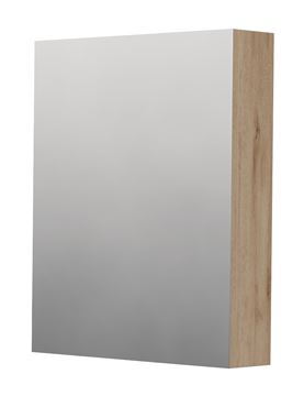 INTEDOOR BARI zrcadlová skříňka 60x72x14 cm, s vypínačem a el. zásuvkou, panty vpravo, MDF, dub anniversary