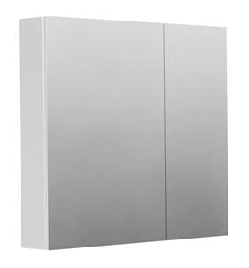 INTEDOOR BARI zrcadlová skříňka 80x72x14 cm, s vypínačem a el. zásuvkou, MDF, lesklá bílá