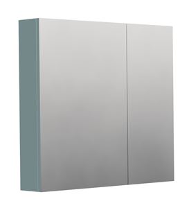 INTEDOOR BARI zrcadlová skříňka 80x72x14 cm, s vypínačem a el. zásuvkou, MDF, aqua marina mat