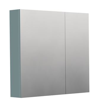 INTEDOOR BARI zrcadlová skříňka 80x72x14 cm, s vypínačem a el. zásuvkou, MDF, aqua marina mat