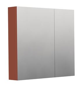 INTEDOOR BARI zrcadlová skříňka 80x72x14 cm, s vypínačem a el. zásuvkou, MDF, cotto mat