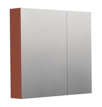 INTEDOOR BARI zrcadlová skříňka 80x72x14 cm, s vypínačem a el. zásuvkou, MDF, cotto mat