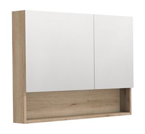INTEDOOR BARI zrcadlová skříňka 100x72x14 cm, s vypínačem a el. zásuvkou, MDF, dub anniversary