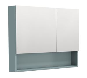 INTEDOOR BARI zrcadlová skříňka 100x72x14 cm, s vypínačem a el. zásuvkou, MDF, aqua marina mat