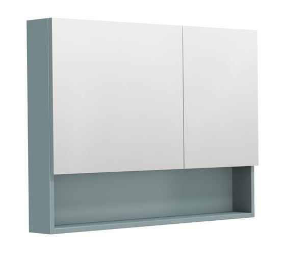 INTEDOOR BARI zrcadlová skříňka 100x72x14 cm, s vypínačem a el. zásuvkou, MDF, aqua marina mat BAZSN100A6766 Obrázek - Hlavní obrázek