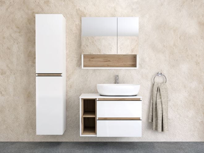 INTEDOOR BARI zrcadlová skříňka 100x72x14 cm, s vypínačem a el. zásuvkou, MDF, aqua marina mat BAZSN100A6766 Obrázek - fotka