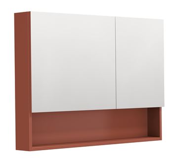 INTEDOOR BARI zrcadlová skříňka 100x72x14 cm, s vypínačem a el. zásuvkou, MDF, cotto mat
