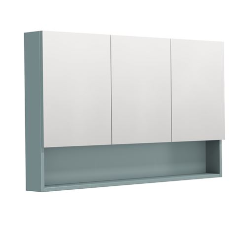 INTEDOOR BARI zrcadlová skříňka 120x72x14 cm, s vypínačem a el. zásuvkou, MDF, aqua marina mat BAZSN120A6766 Obrázek - Hlavní obrázek