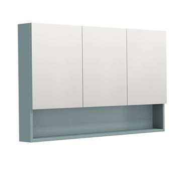 INTEDOOR BARI zrcadlová skříňka 120x72x14 cm, s vypínačem a el. zásuvkou, MDF, aqua marina mat