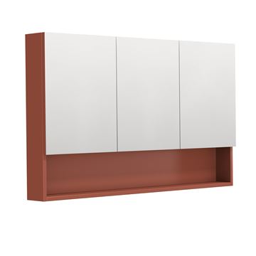 INTEDOOR BARI zrcadlová skříňka 120x72x14 cm, s vypínačem a el. zásuvkou, MDF, cotto mat