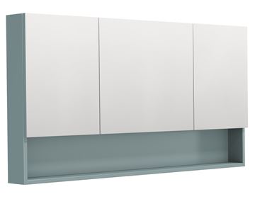 INTEDOOR BARI zrcadlová skříňka 140x72x14 cm, s vypínačem a el. zásuvkou, MDF, aqua marina mat