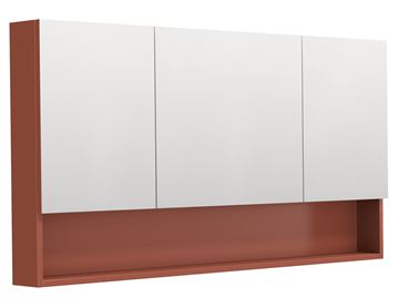 INTEDOOR BARI zrcadlová skříňka 140x72x14 cm, s vypínačem a el. zásuvkou, MDF, cotto mat