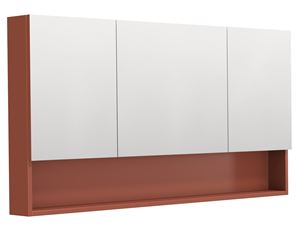 INTEDOOR BARI zrcadlová skříňka 140x72x14 cm, s vypínačem a el. zásuvkou, MDF, cotto mat