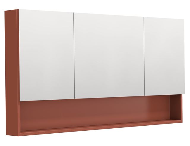 INTEDOOR BARI zrcadlová skříňka 140x72x14 cm, s vypínačem a el. zásuvkou, MDF, cotto mat BAZSN140A9556 Obrázek - Hlavní obrázek