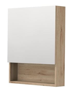 INTEDOOR BARI zrcadlová skříňka 60x72x14 cm, s vypínačem a el. zásuvkou, panty vpravo, MDF, dub anniversary