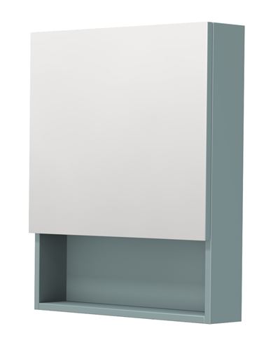INTEDOOR BARI zrcadlová skříňka 60x72x14 cm, s vypínačem a el. zásuvkou, panty vpravo, MDF, aqua marina mat BAZSN60PA6766 Obrázek - Hlavní obrázek