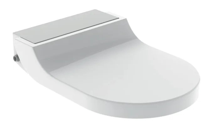 GEBERIT AQUACLEAN TUMA COMFORT bidetové sedátko, SoftOpening, bílá/kartáčovaná nerez 146.270.FW.1 Obrázek - Hlavní obrázek