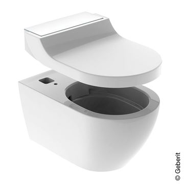 GEBERIT AQUACLEAN TUMA COMFORT bidetové sedátko, SoftOpening, bílá/bílé sklo 146.270.SI.1 Obrázek - fotka