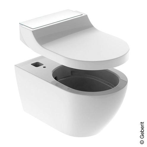GEBERIT AQUACLEAN TUMA COMFORT bidetové sedátko, SoftOpening, bílá/bílé sklo 146.270.SI.1 Obrázek - fotka