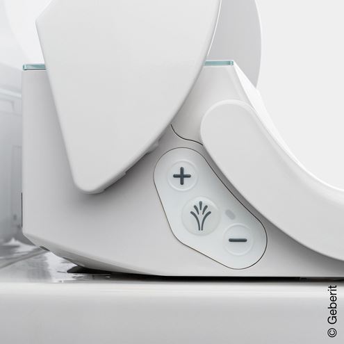 GEBERIT AQUACLEAN TUMA COMFORT bidetové sedátko, SoftOpening, bílá/kartáčovaná nerez 146.270.FW.1 Obrázek - fotka