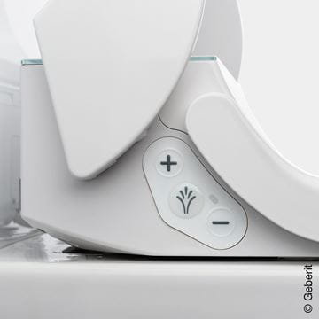 GEBERIT AQUACLEAN TUMA COMFORT závěsné WC s bidetovým sedátkem, SoftOpening, Rimless, KeraTect, bílá/bílé sklo 146.290.SI.1 Obrázek - fotka