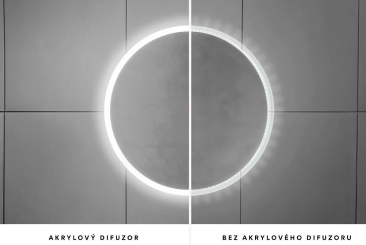 NIMCO ZP 13000 zrcadlo 50x70 cm, reverzibilní, s osvětlením, s regulací stmívání a teploty světla, se dvěma senzory ZP 13001VX Obrázek - fotka