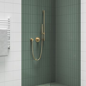 RAVAK ESPIRIT ES 062.60GLB.O1 sprchová podomítková baterie, 1-cestná, s tělesem, kartáčované zlato X070609 Obrázek - fotka