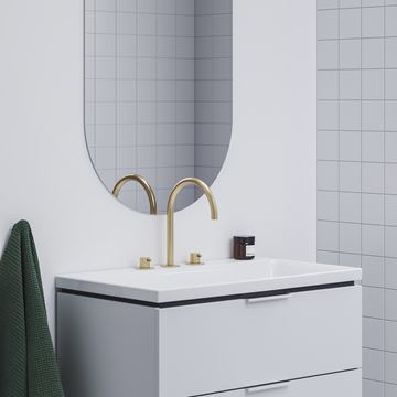 RAVAK ESPIRIT ES 018.60GLB umyvadlová stojánková baterie, 3-otvorová, EcoFlow, kartáčované zlato X070599 Obrázek - fotka