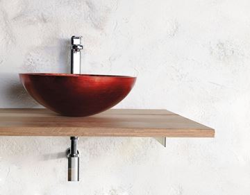 SAPHO MURANO umyvadlová mísa Rosso Impero 40 cm, bez přepadu, sklo, červená AL5318-63 Obrázek - fotka
