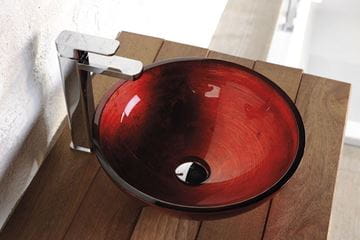 SAPHO MURANO umyvadlová mísa Rosso Impero 40 cm, bez přepadu, sklo, červená AL5318-63 Obrázek - fotka