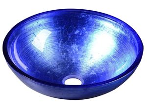 SAPHO MURANO umyvadlová mísa Blu 40 cm, bez přepadu, sklo, modrá