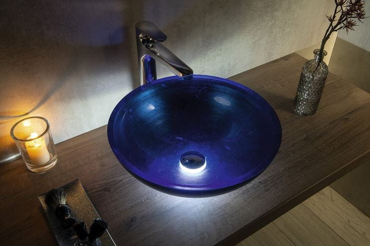 SAPHO MURANO umyvadlová mísa Blu 40 cm, bez přepadu, sklo, modrá AL5318-65 Obrázek - fotka