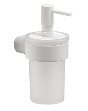 GEDY PIRENEI dávkovač tekutého mýdla 110 ml, sklo, matná bílá