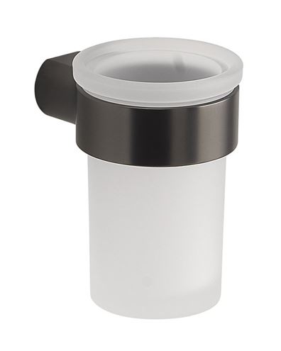 GEDY PIRENEI nástěnný pohárek, sklo, gun metal PI1081 Obrázek - Hlavní obrázek