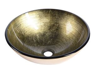 SAPHO BEAUTY umyvadlová mísa Fianna 42 cm, bez přepadu, sklo, bronzová